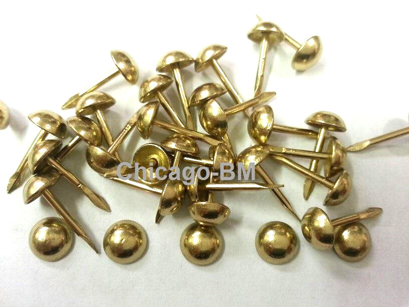 1/4″ Dia Brass-Gilt 1/2″L Nails Upholstery Tack Decorative Nail-100-200-500-1000