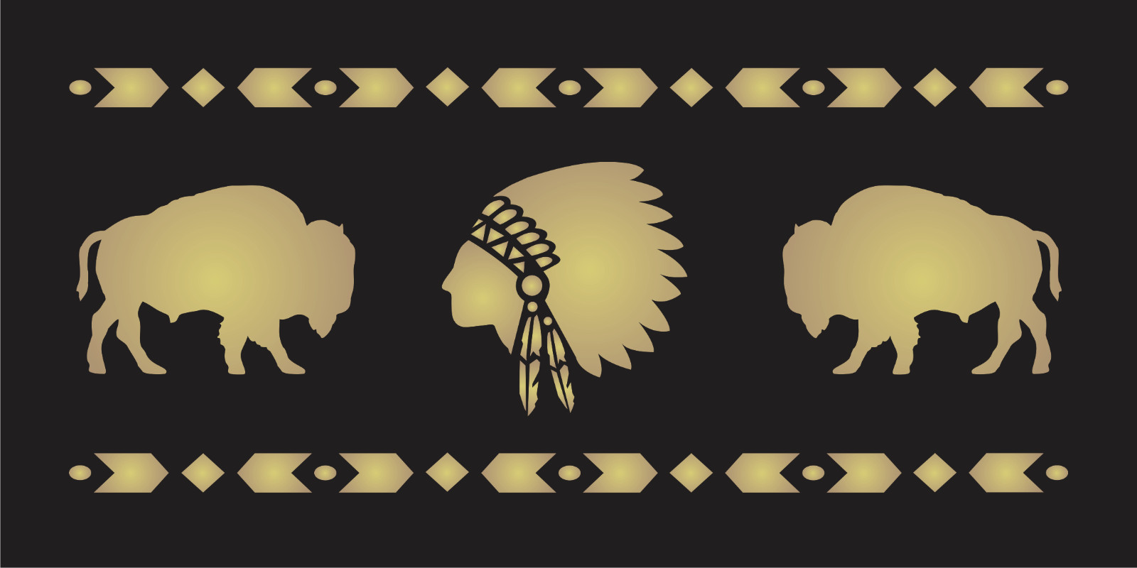 Southwest Arrow Border STENCIL Chief Buffalo Art Western DIY Craft Signs Joanie