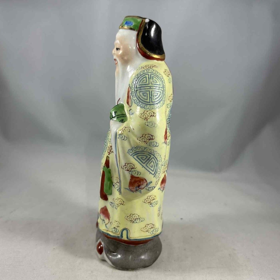 Chinese Statue of Shou Xing Immortal God Longevity 1 of 3 Star Gods/Fu Lu Shou