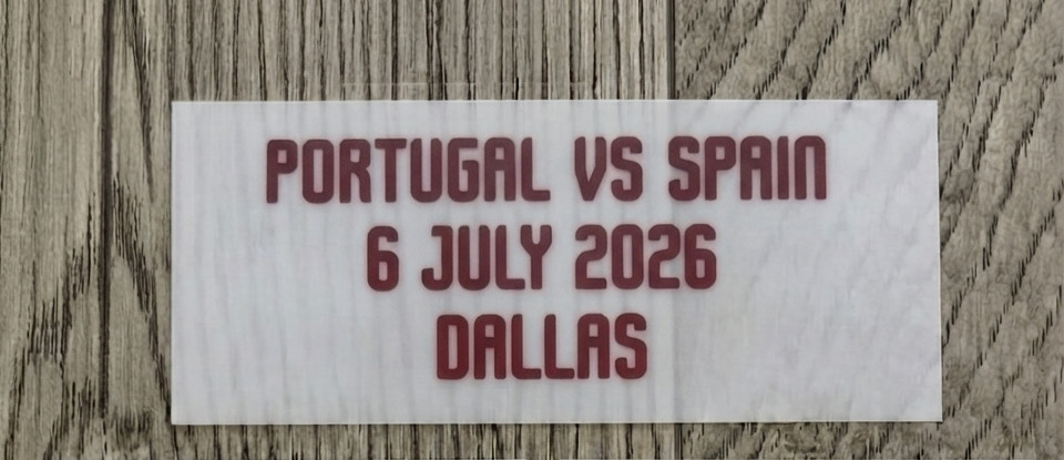 Mondial 2026 SPAIN vs PORTUGAL Match Details DALLAS Patch Badge