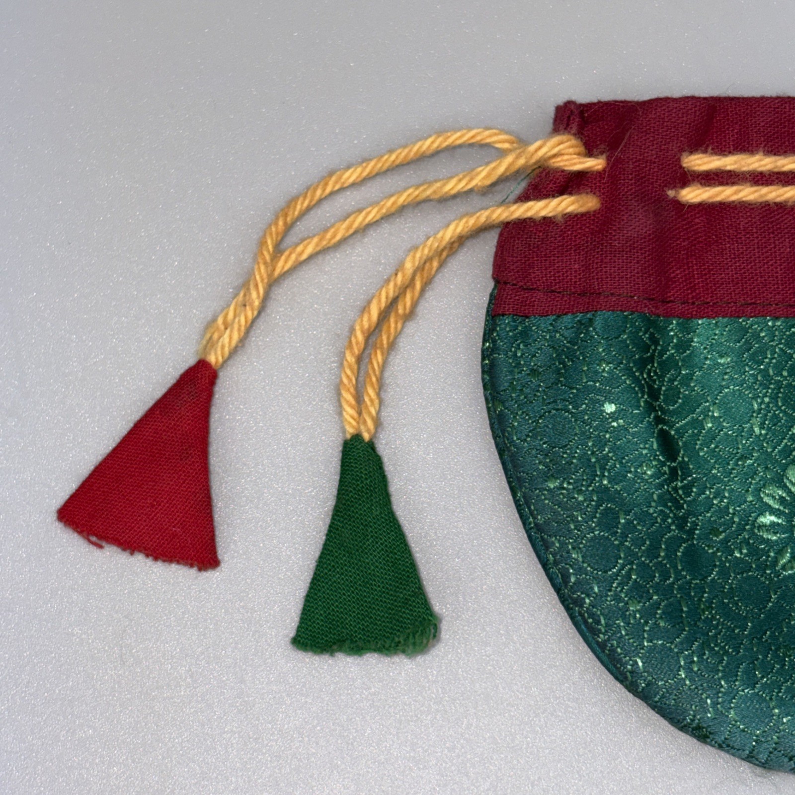 Vintage Chinese Silk Brocade Drawstring Jewelry Pouch & Wine Bottle Gift Bag Lot