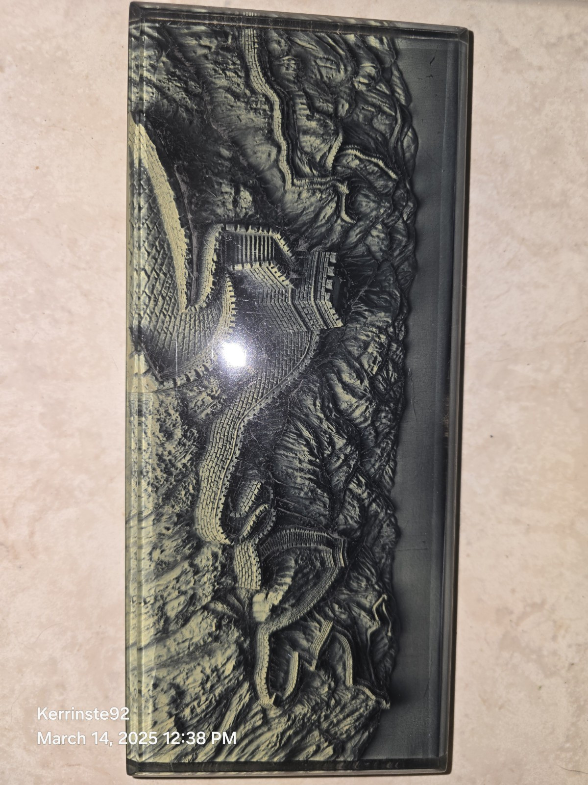 GREAT WALL OF CHINA SCENIC 3D ART STANDING PLAQUE MCM CHINESE DECOR 10″ X 4.5″