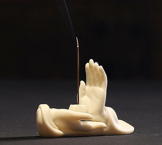 4.9″ China White Porcelain Ceramics Buddha’s-hand Censer Figurine Statue Statues