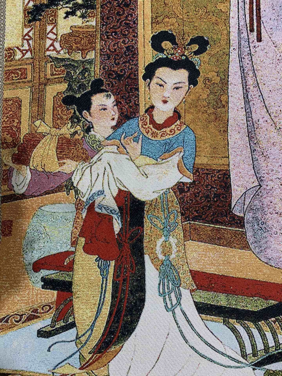 4PCS 24″ China Cloth Silk Beautiful Woman Mural Wall Hanging Tapestry Set 17