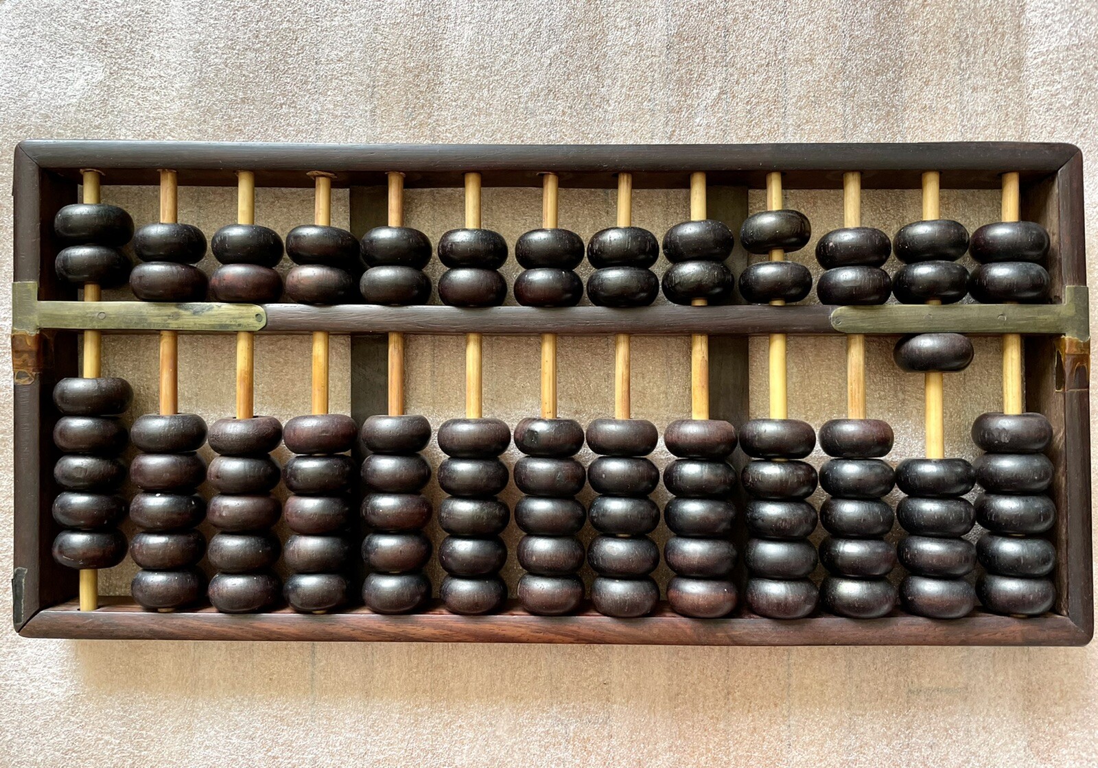 vintage Chinese solid wood abacus 13 Rows