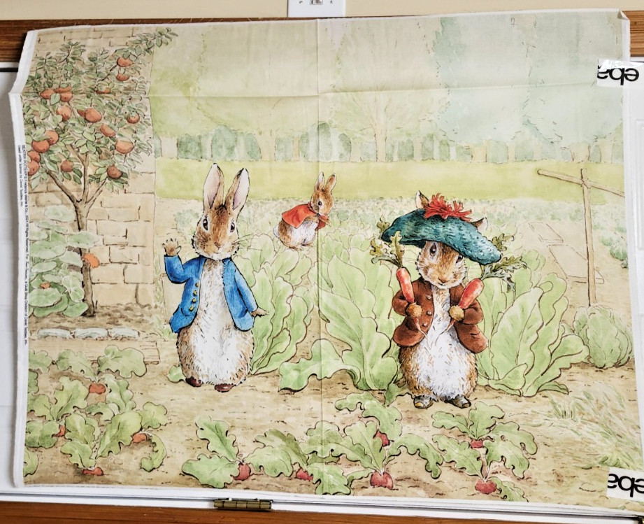 Peter Rabbit Flopsy Benjamin Panel Digitally Printed by David Textiles btp