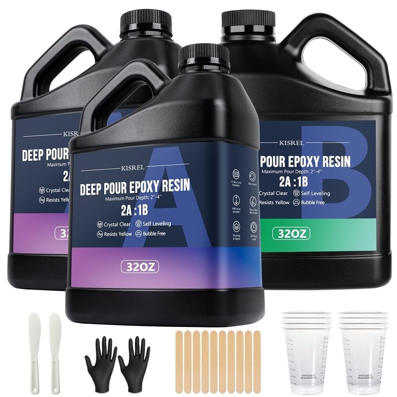 Professional Deep Pour Epoxy Resin Kit Low Odor UV Protection High Hardness New