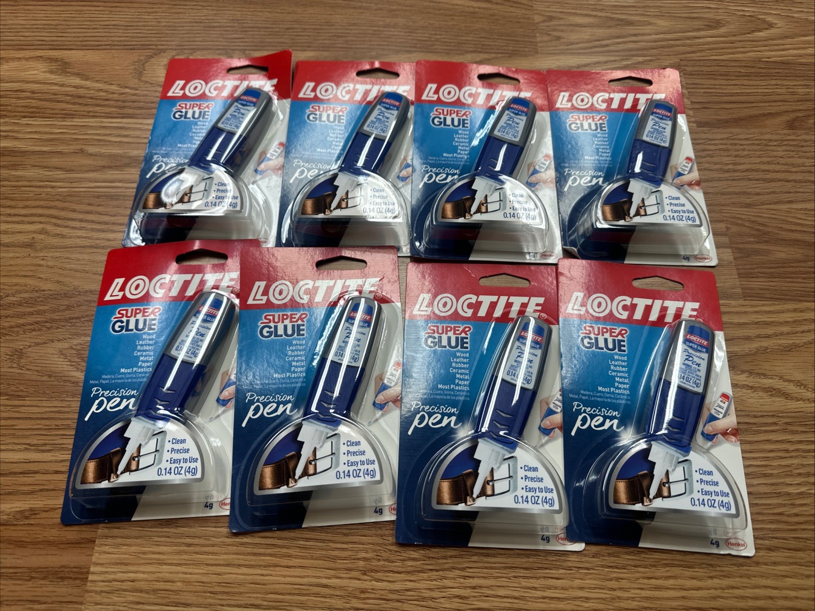 8 X Tubes Loctite Super Glue Precision Pens, Clean, Precise, Easy To Use 4 g