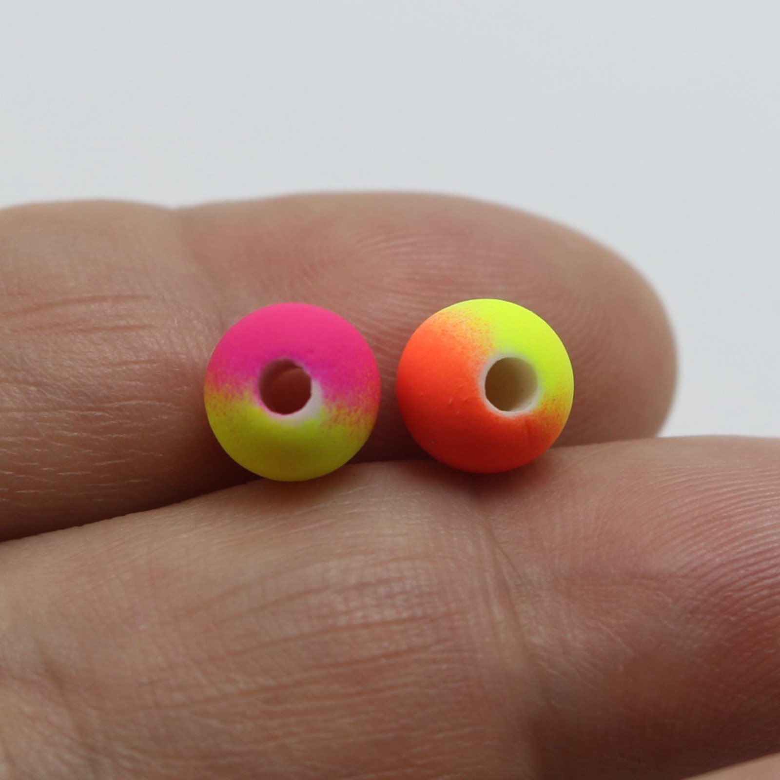 200 Multi-Color Neon Beads Acrylic Round Beads 8mm(0.32″) Rubber Tone