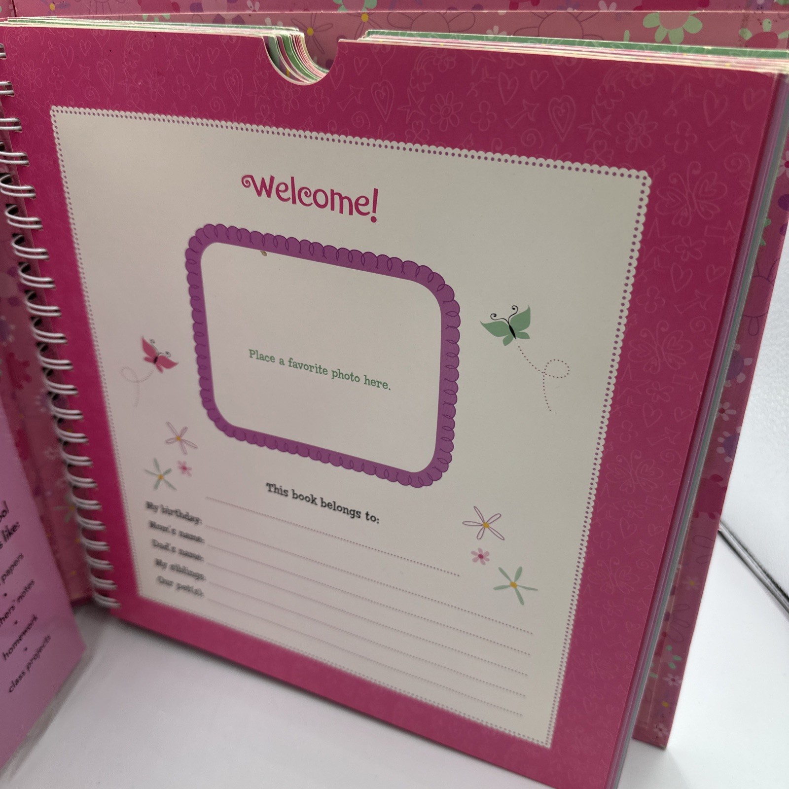 School Years Memory Keeper Pink Modern Floral