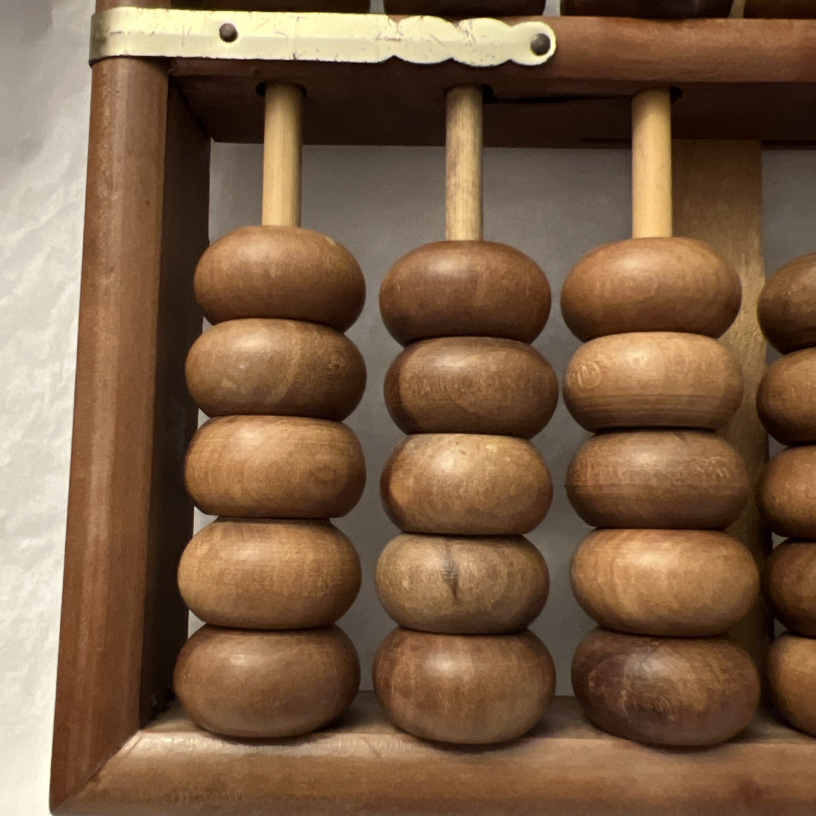 VTG Chinese Rosewood Abacus, 14.5”x 6.25” Brass Accents, Zhejiang Province