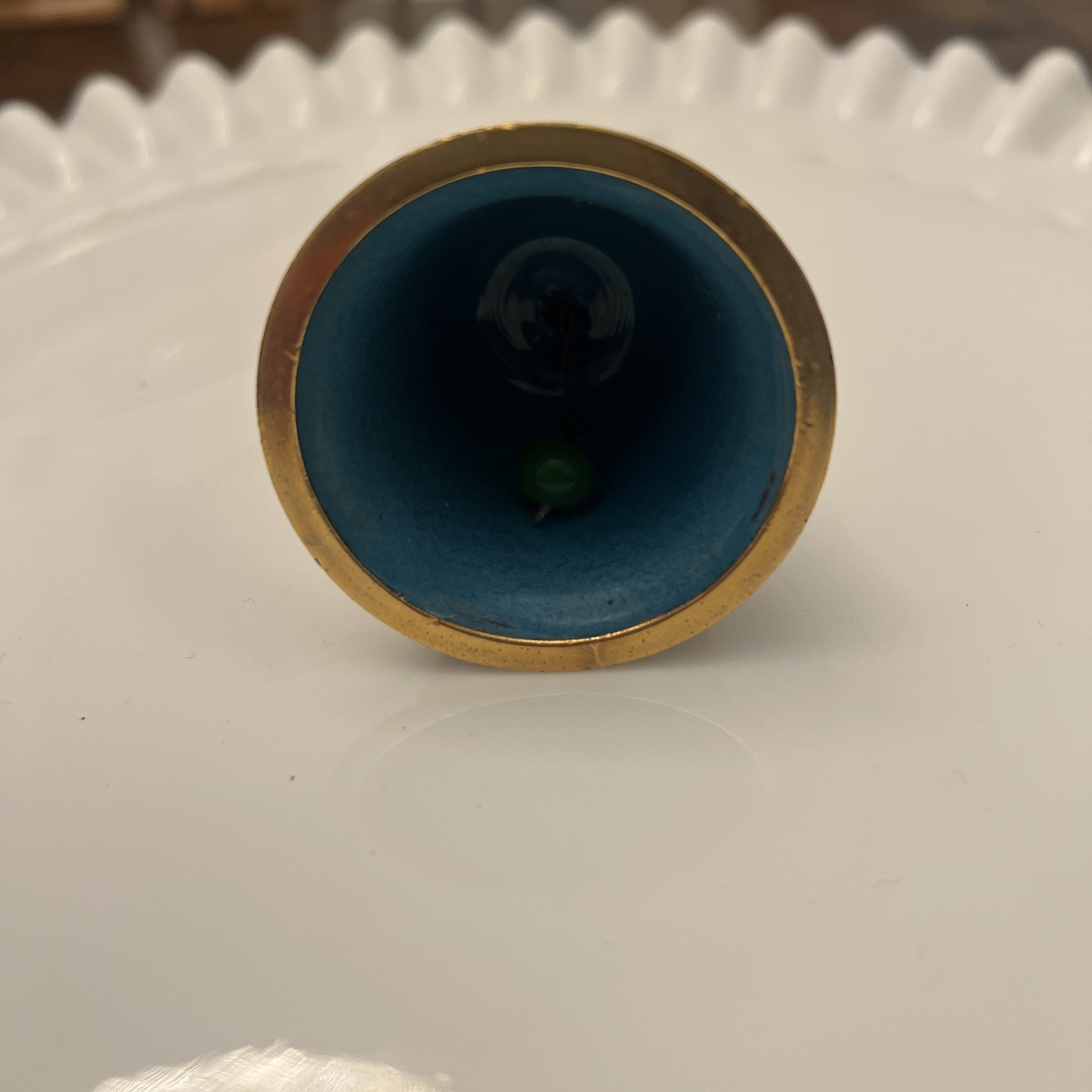 Vintage Chinese Cloisonne Enamel Floral Gold Metal Bell