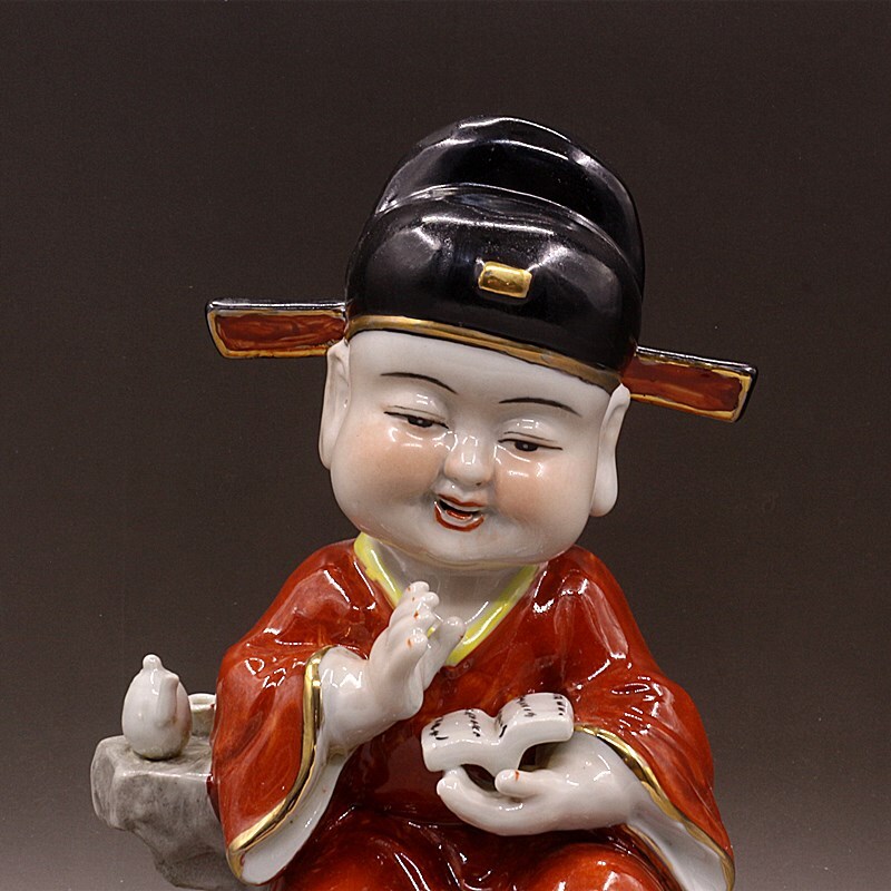 11.8″ Chinese Porcelain Figure Number One Scholar Statue