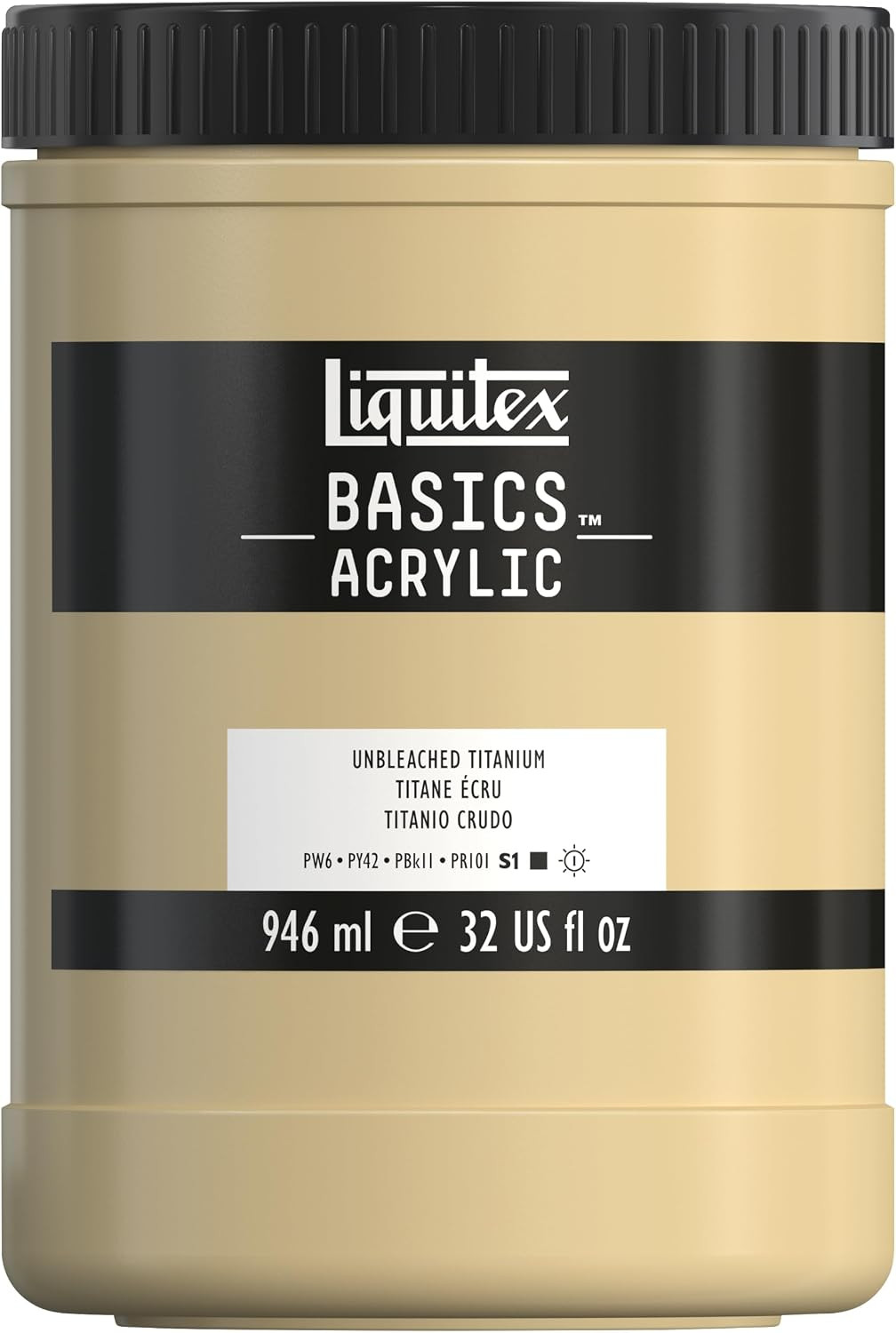 BASICS Acrylic Paint, 118Ml (4-Oz) Tube, Titanium White
