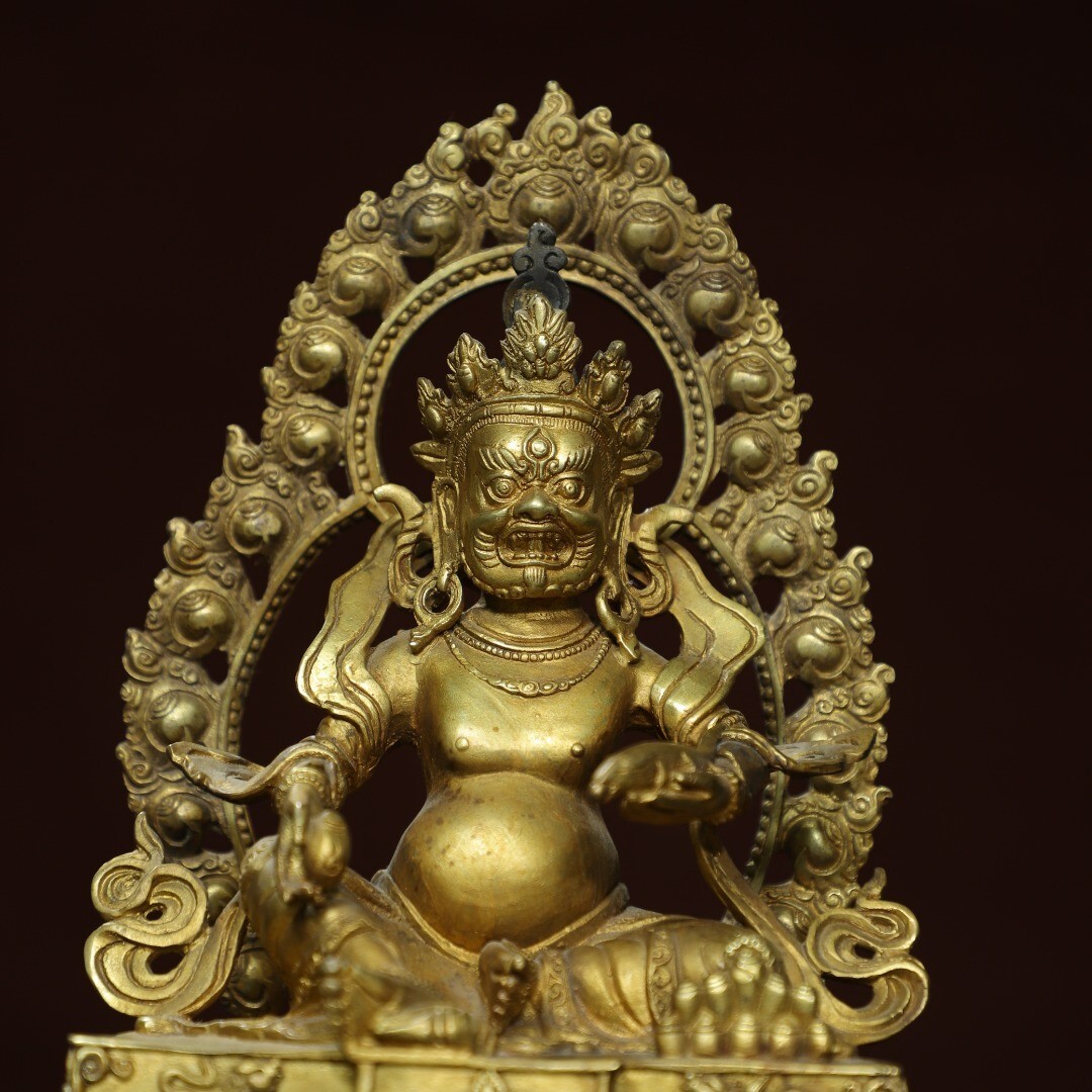 Bronze gilded statue of the Yellow God of Wealth