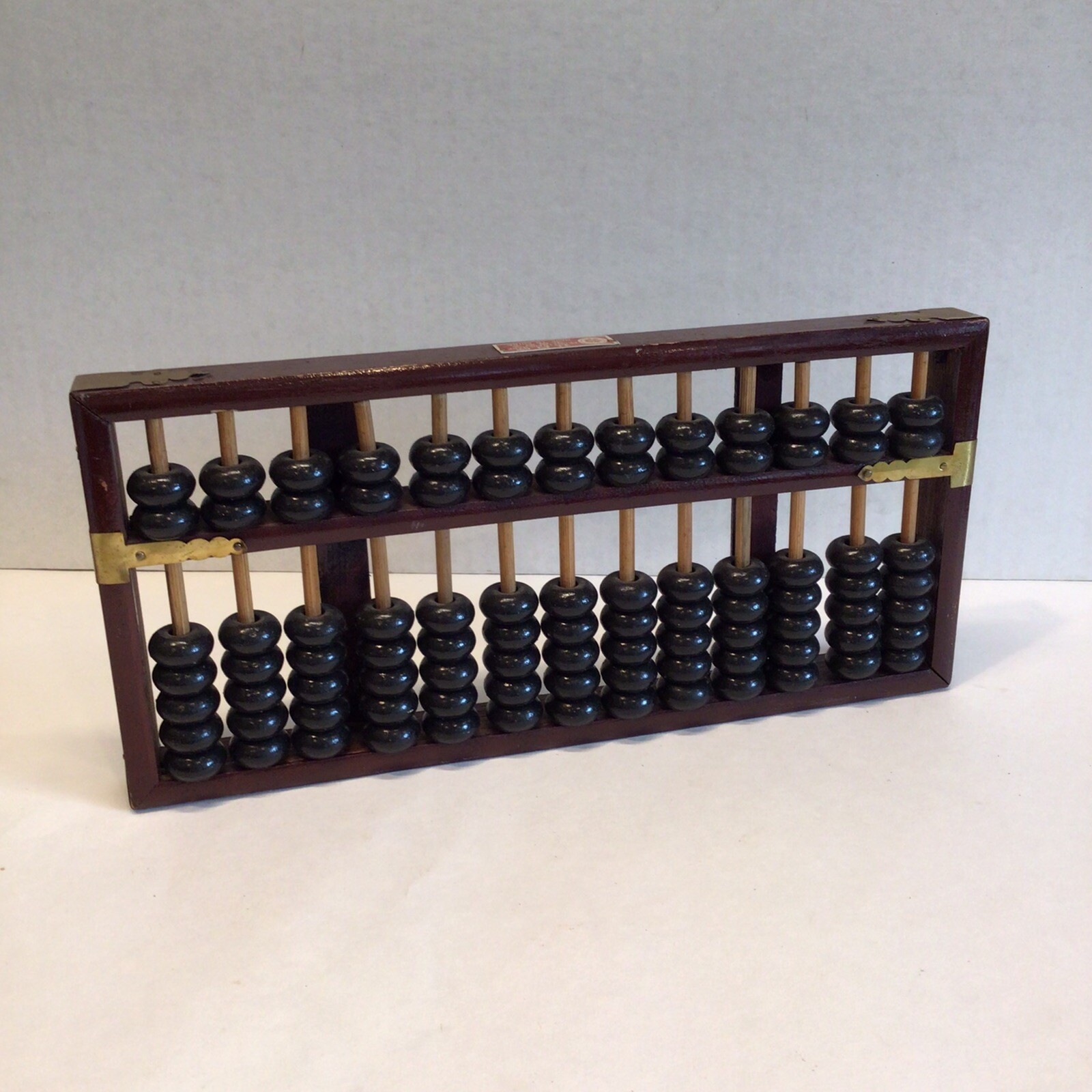 VINTAGE PEONY BRAND ABACUS WOOD & BRASS PEOPLE’S REPUBLIC OF CHINA