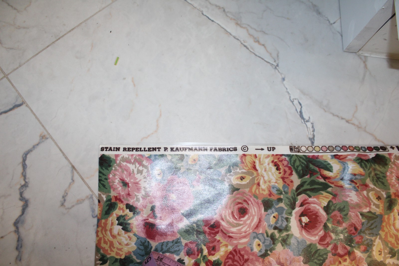 P KAUFMANN PVC-coated polyester/vinyl upholstery fabric floral 54″ x 4 yds