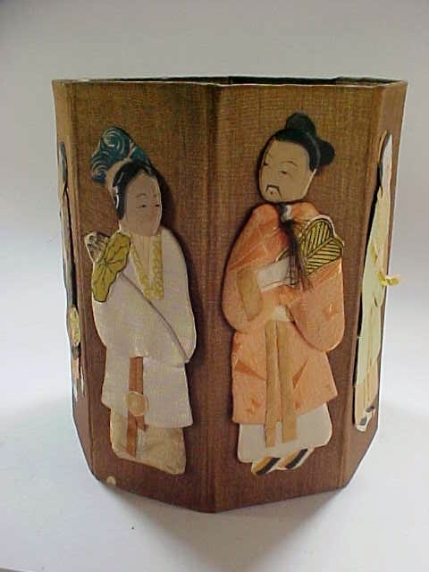 Chinese Hexagon Collapsible Box with the 8 Mythology Legendary Immortals