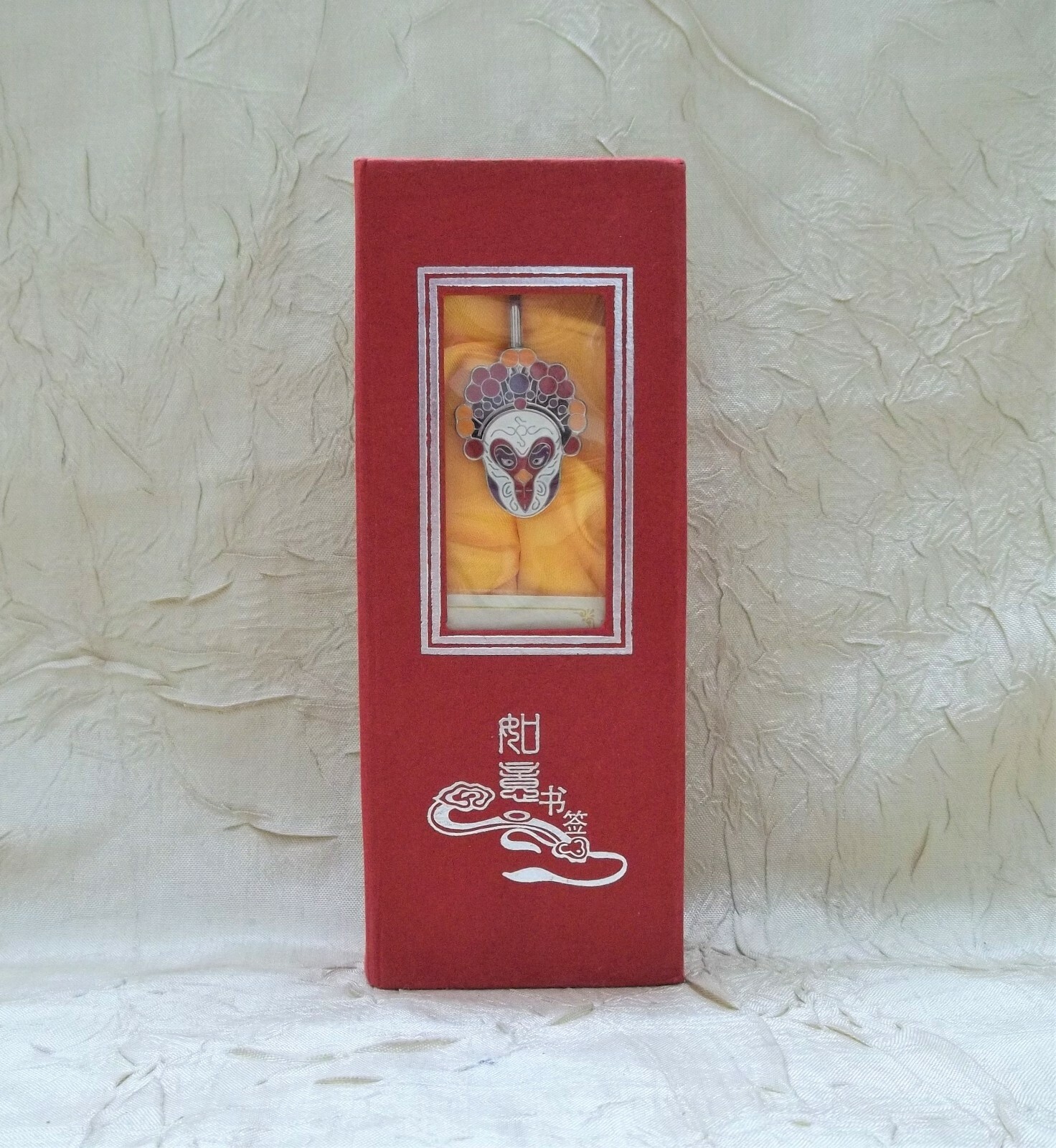 Chinese National Essense Vintage Opera Mask Book Mark New In Box