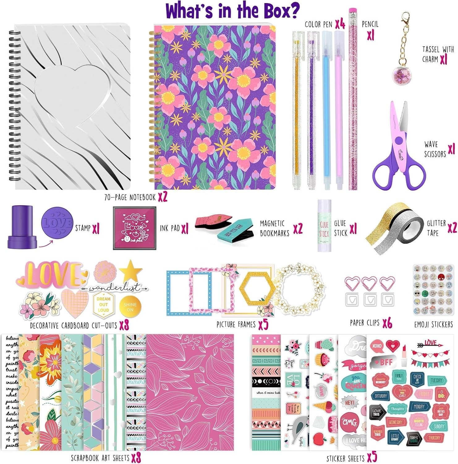 2-Pack DIY Journal Kit for Girls – Birthday Easter Gifts for Girls 8 9 10 11 …