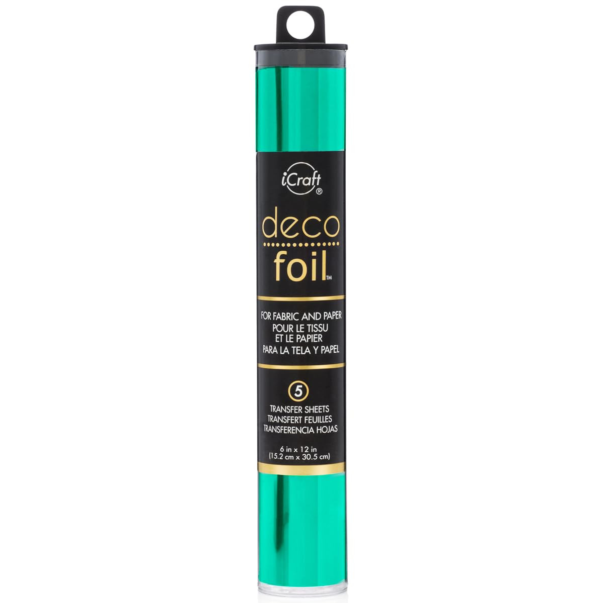 Foil Transfer Sheets, 6 x 12 Inch, Jade, 5 Piece