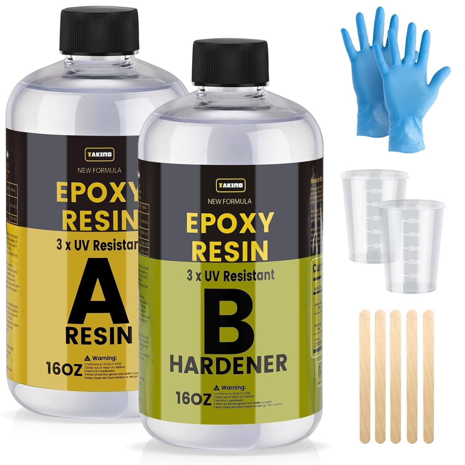 32oz UV Resistant Epoxy Resin Kit Free Shipping Clear Non Yellowing High Gloss
