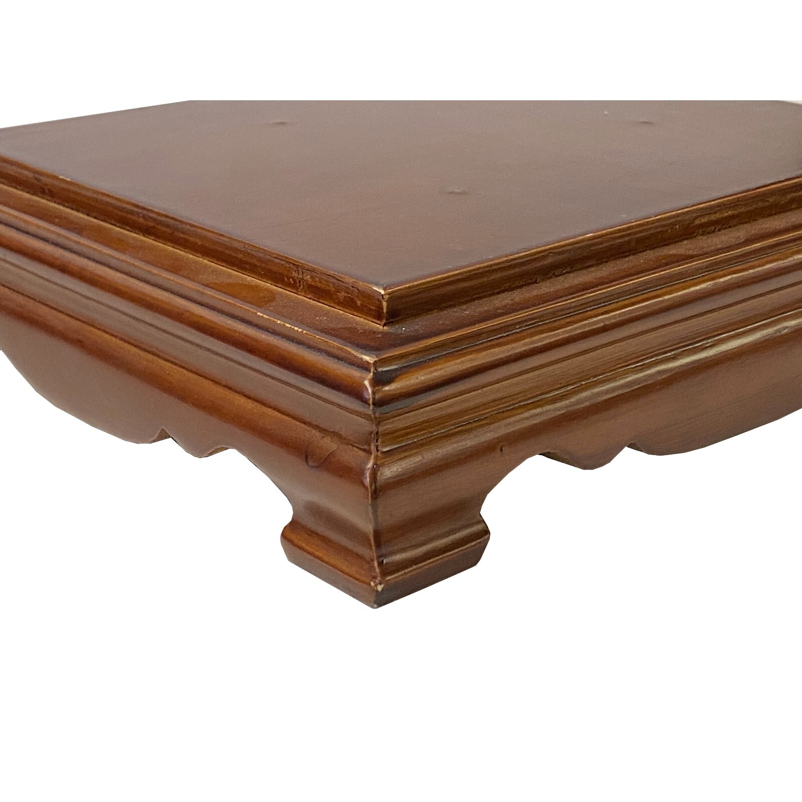 7.5″ Oriental Brown Wood Rectangular Table Top Stand Riser ws2946