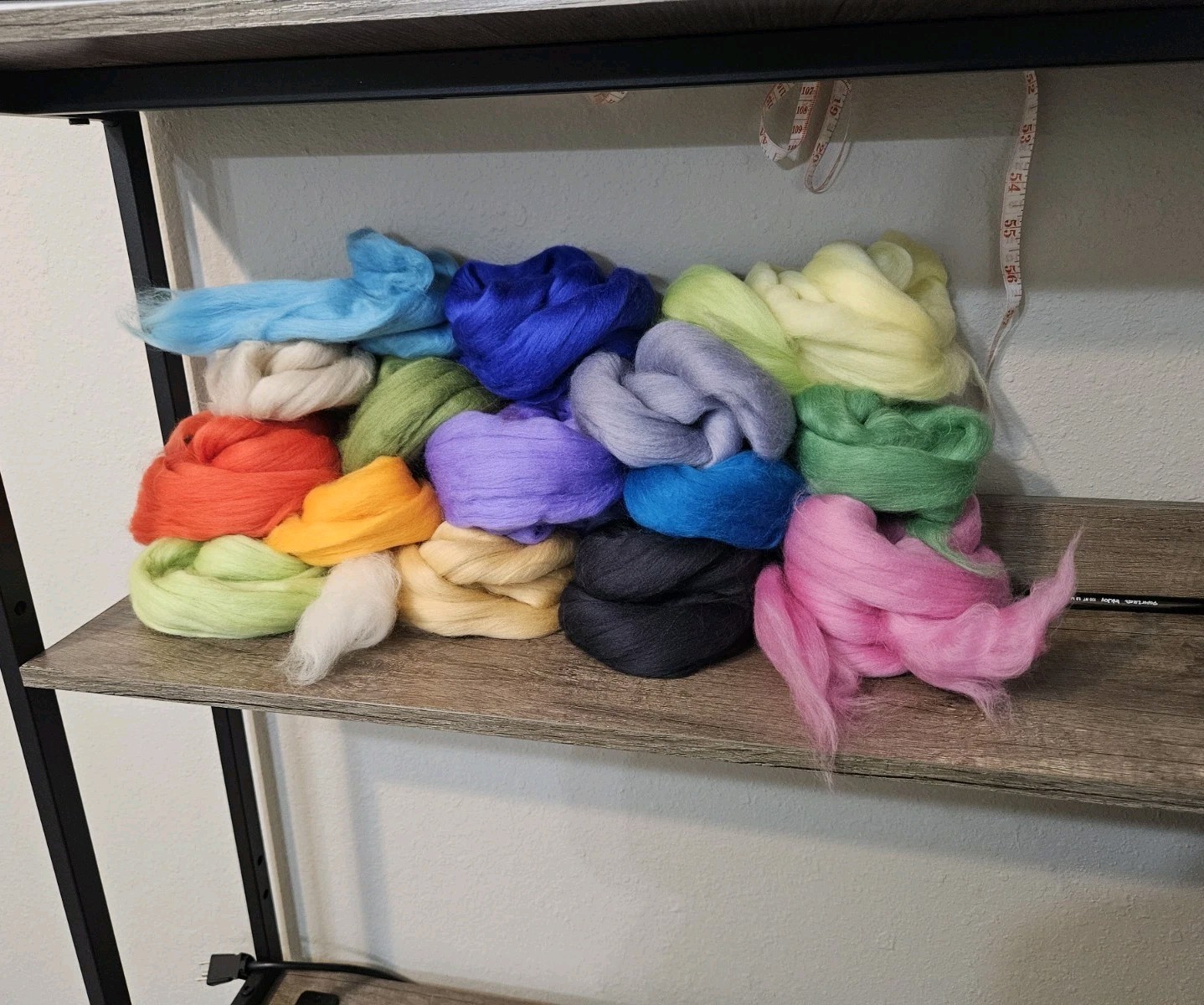 10 Oz Multicolor Felting/Spinning Fiber Roving Pack/Set Lot Assorted Colors