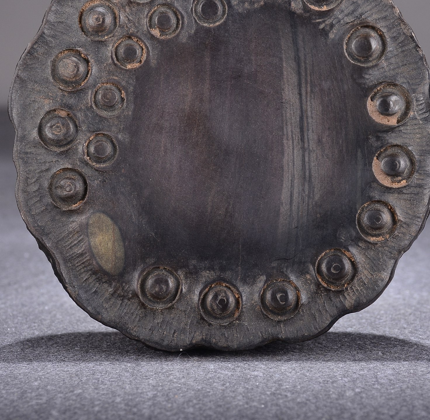 4.5″ Collect Chinese Duan Stone Hand-Carved “Lotus Pod” Design Inkstone
