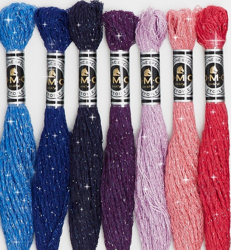 DMC ETOILE 1 Skein PICK YOUR COLORS 35 NEW Twinkling Colors (#25 6-Stranded)