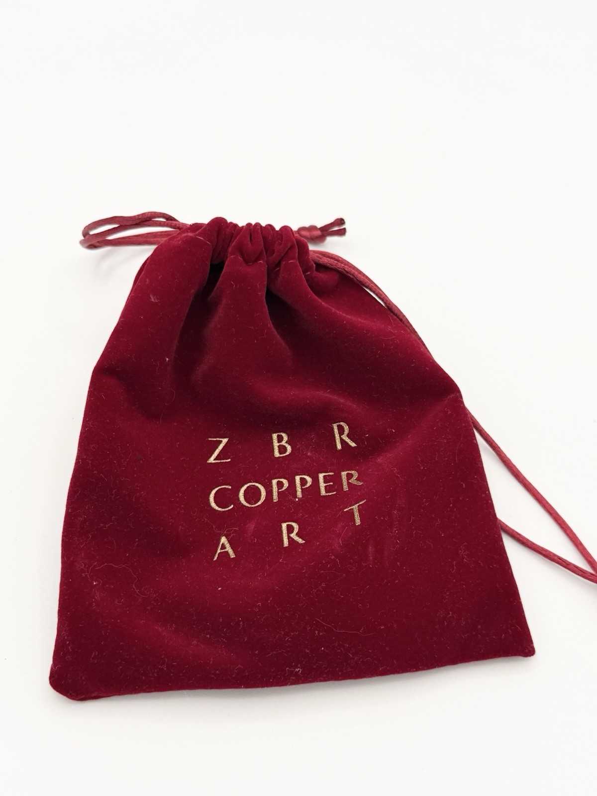 ZBR Copper Art Chinese Spinning Fortune Medallion Zhu Bingren w/ Velvet Pouch