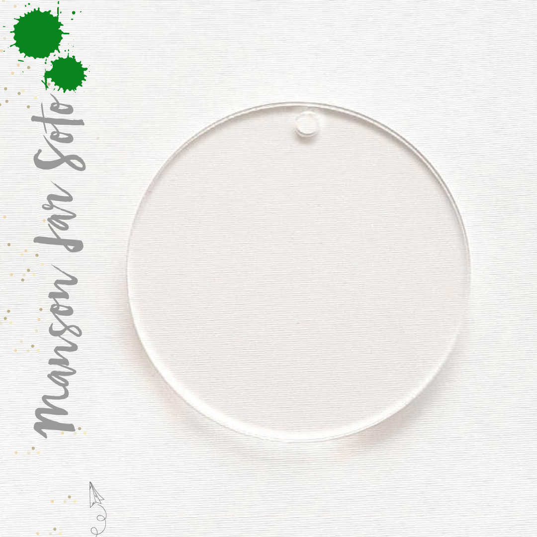 25 CLEAR CIRCLE ACRYLIC KEYCHAINS 2″ BLANK DISCS 1/16″ THICK- ACRYLIC SHAPES