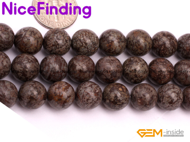 Red Snowflake Obsidian Natural Round Loose Beads Jewelry Making 15” 8mm 10mm