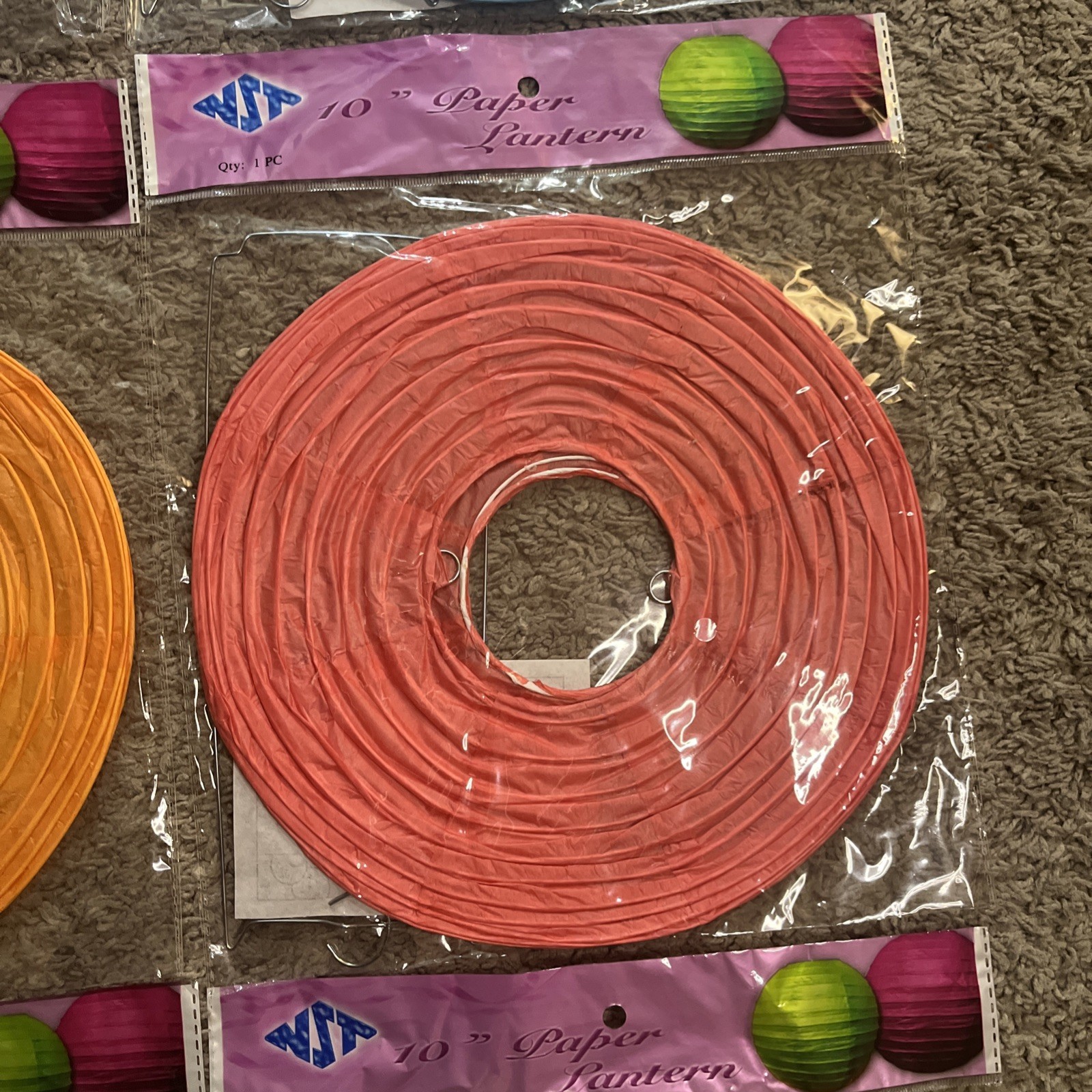 Chinese Paper Lanterns Lot of 6 Colored Preparation 10″ inch Decorative NST