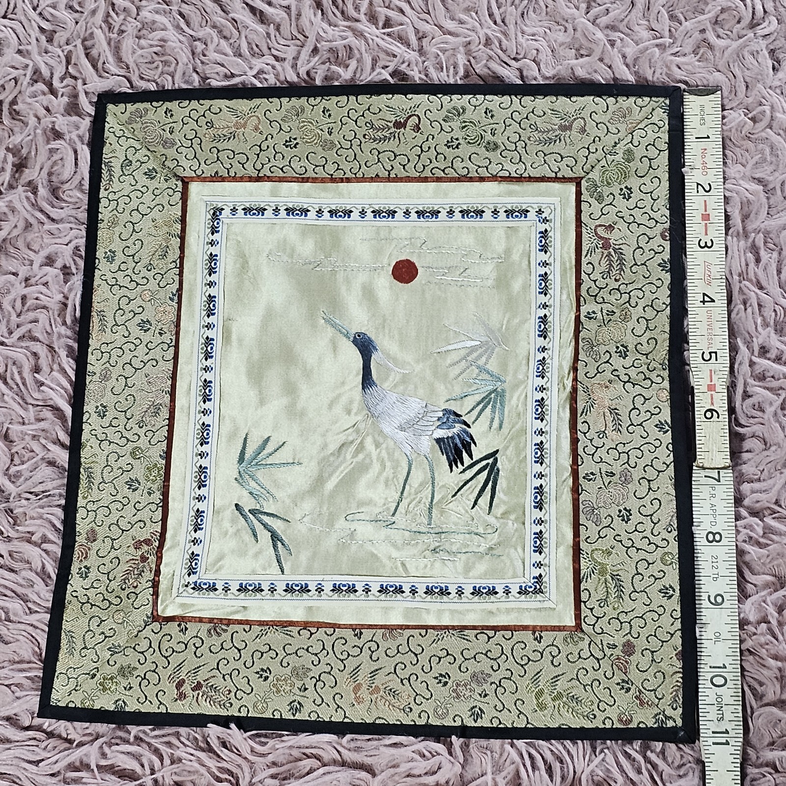 Vintage Chinese Hand Embroidered Silk Panels Decor