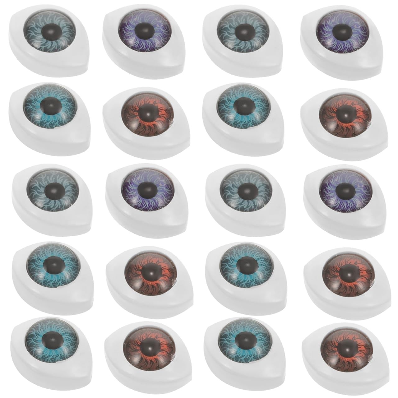 100 Pc Fake Eyeball Hemisphere Resin Eyes 0.55 In Doll Scrapbook Craft DIY Decor