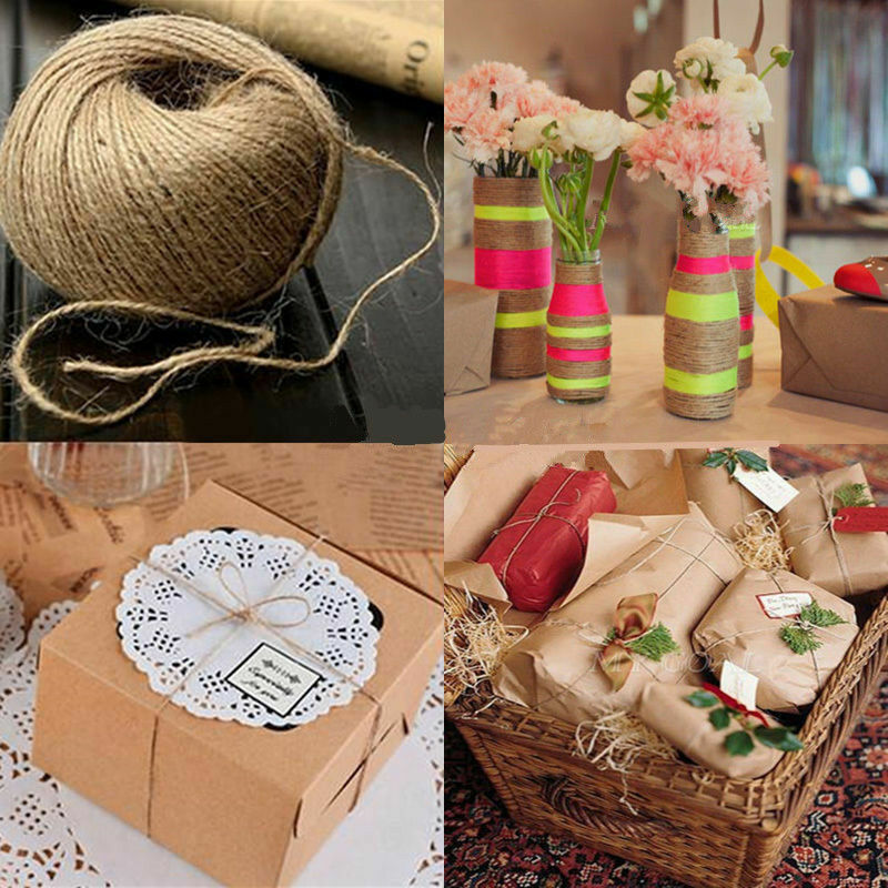 400′ all natural jute twine string Heavy duty Cord Rope Craft Gift DIY iit48850