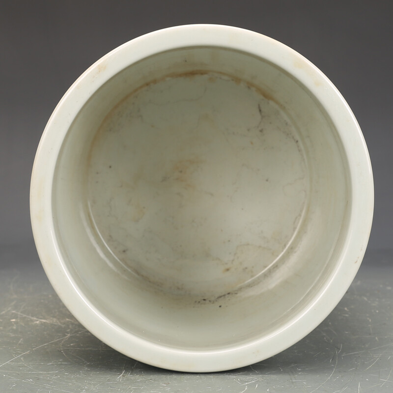 7.1″ Chinese Qing Porcelain Colorful Character Stories Pattern Brush Pot