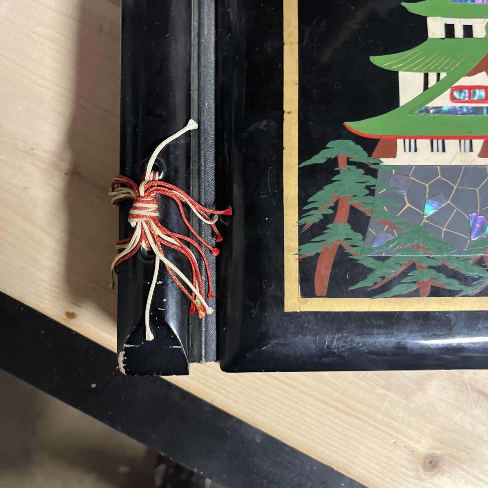 Vintage 1950s Japanese Photo Album – Black Lacquer