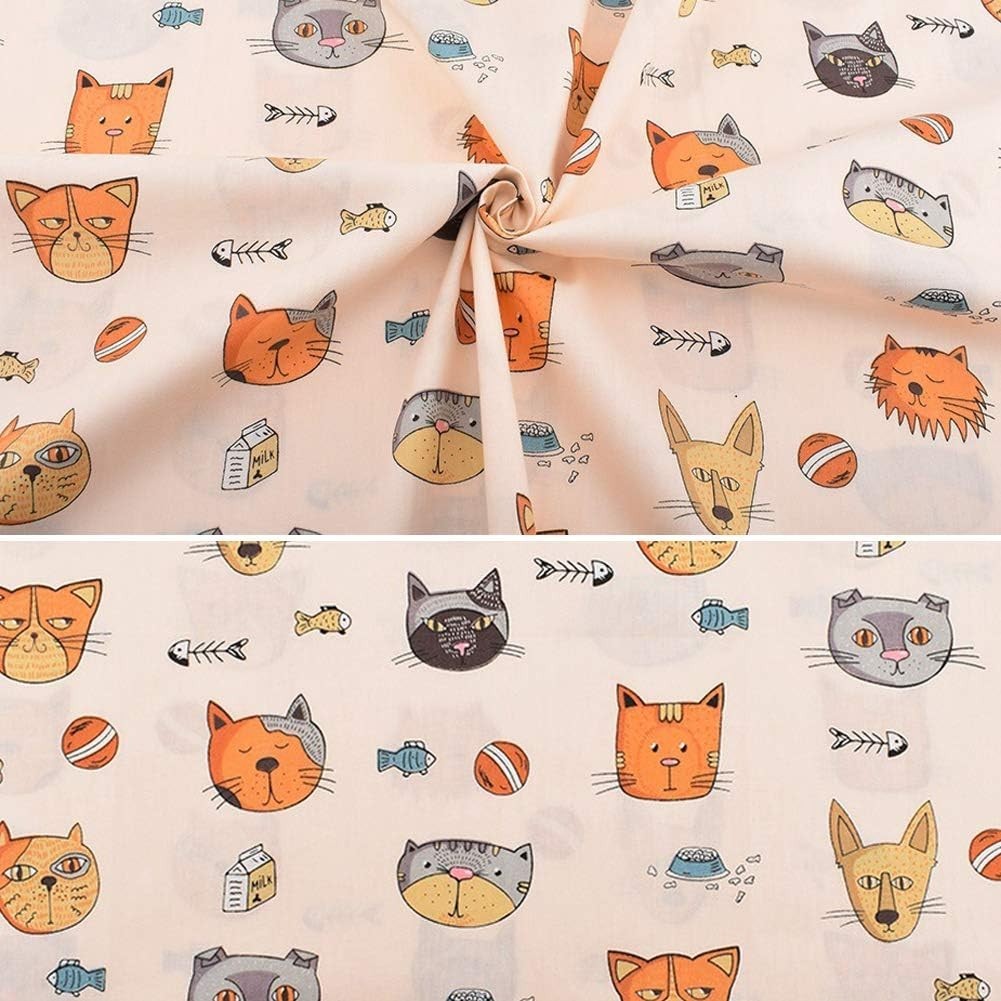 8 pcs/lot Fat Quarter Fabric Bundles 100% Cotton 19.69” x 19.69” (50 x 50cm) C