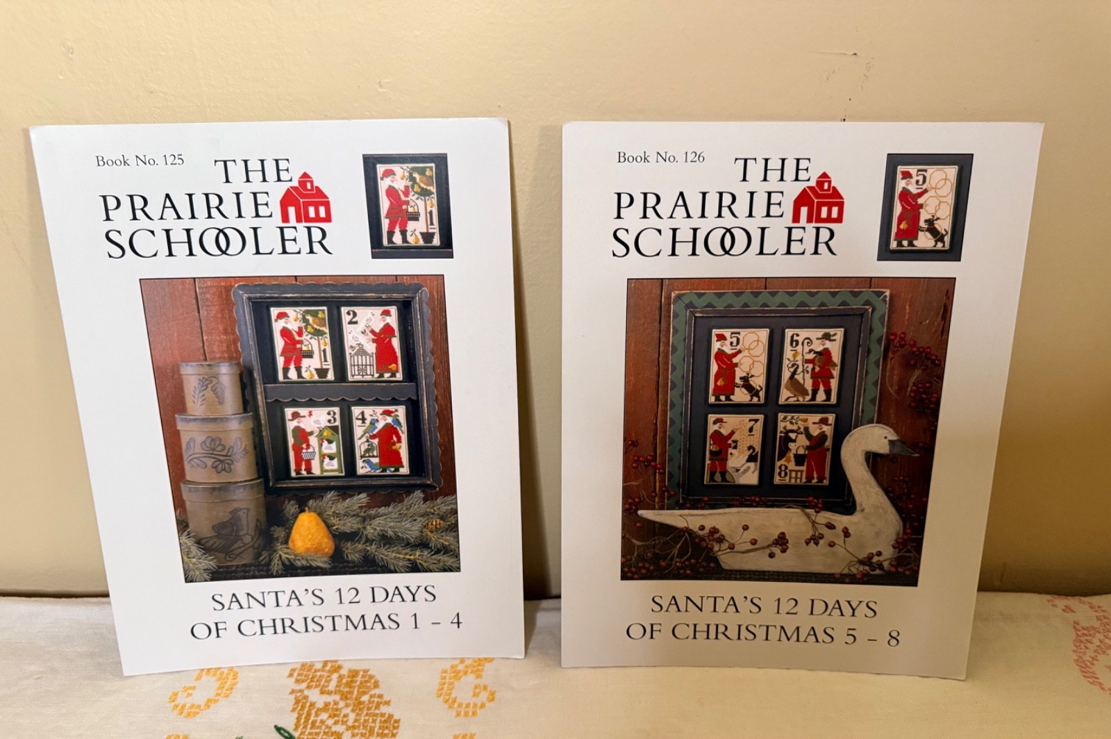 The Prairie Schooler Santa’s 12 Days of Christmas Pattern Lot of 2 Original Card