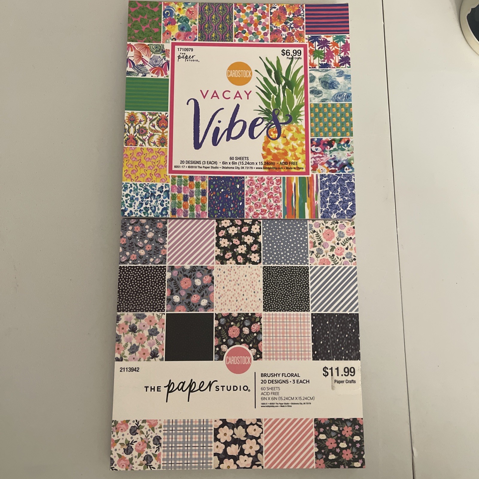 The Paper Studio Paper Packs 6×6 60 Sheets Scrapbooking Crafts