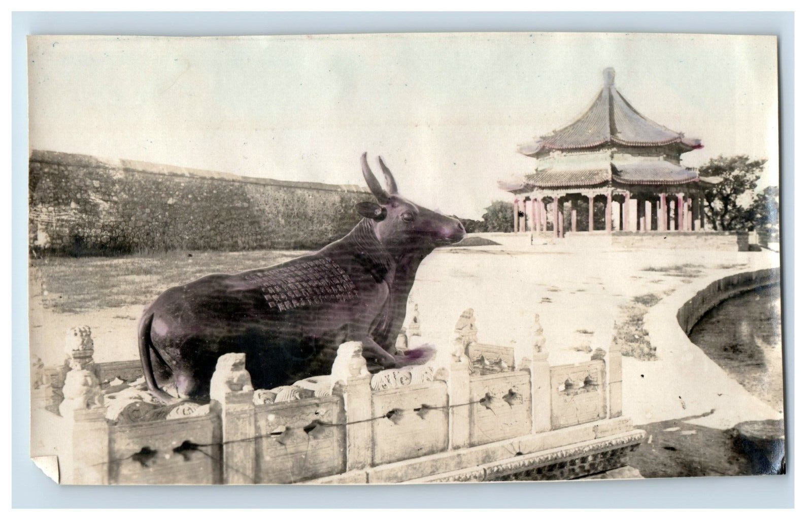 C. 1900-10 Peking China Forbidden City Hand Tinted Original Photo 2 K1