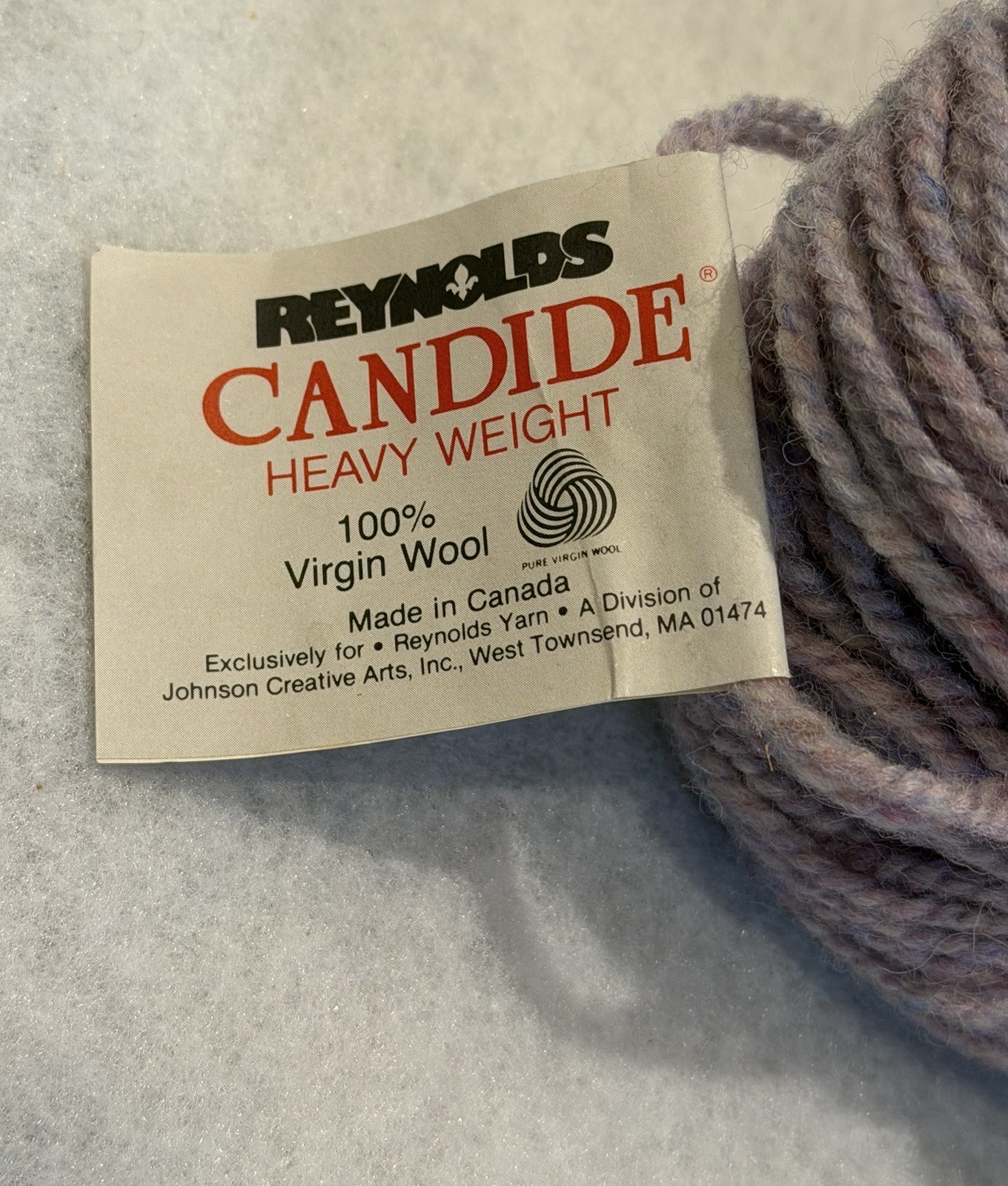 100% Wool Yarn Candide #71 Pink Heather/ Lilac Lot of 7 Virgin Wool Heavy Weight