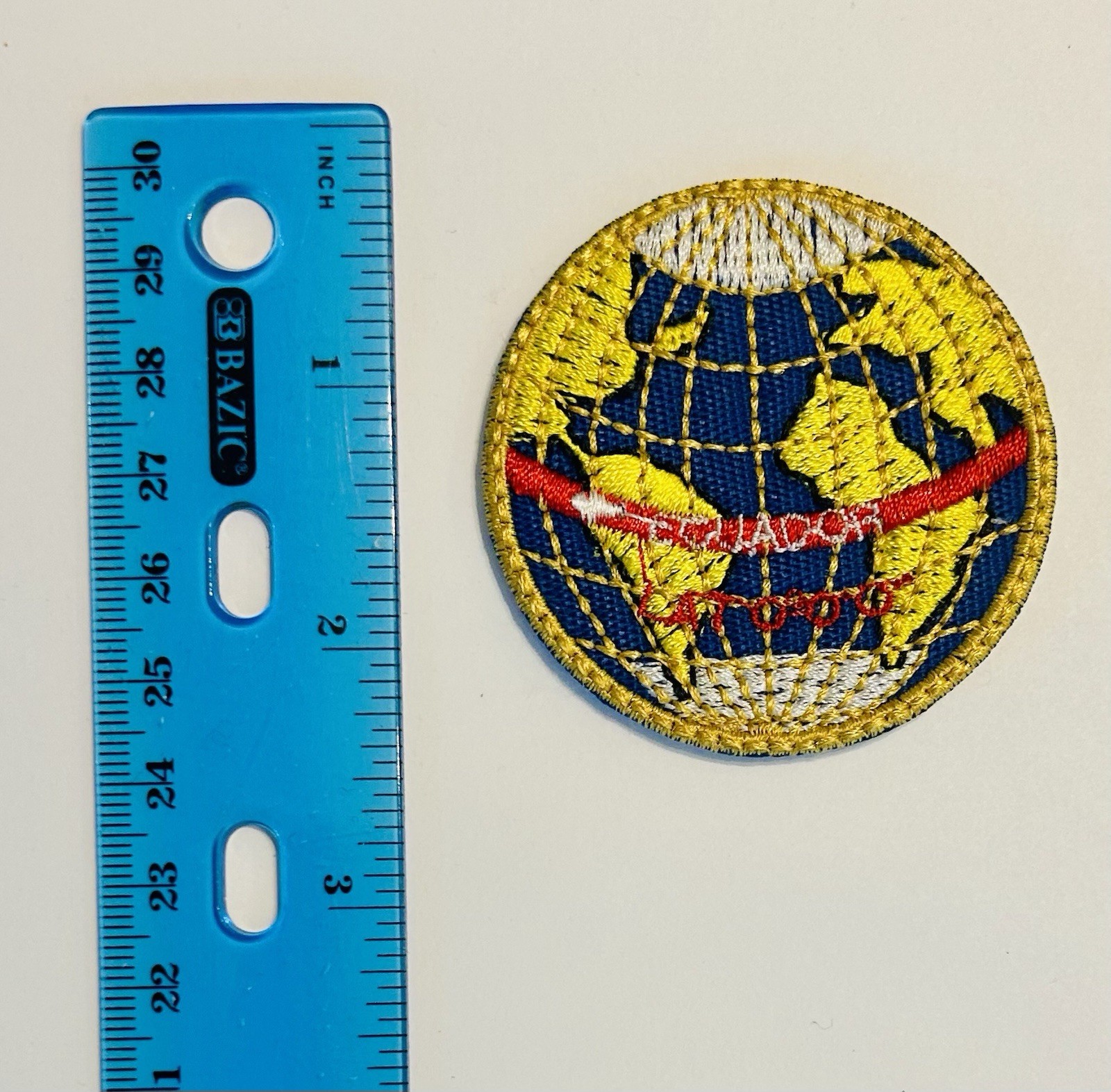 Vintage Ecuador Globe design A Red Stripe Representing The Equator
