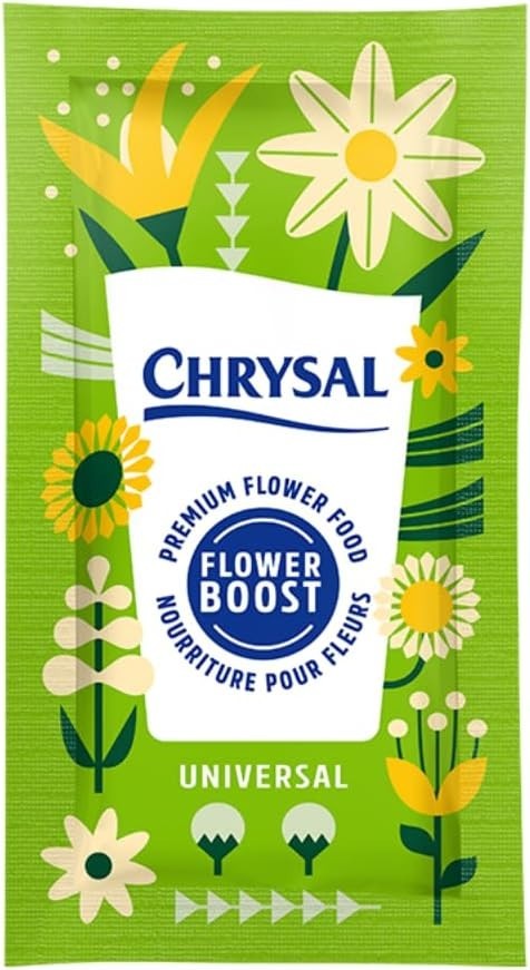 Chrysal Flower Food 10 grams – 100 Packets 10gr Fresh Cut Flowers Makes 1 Quart