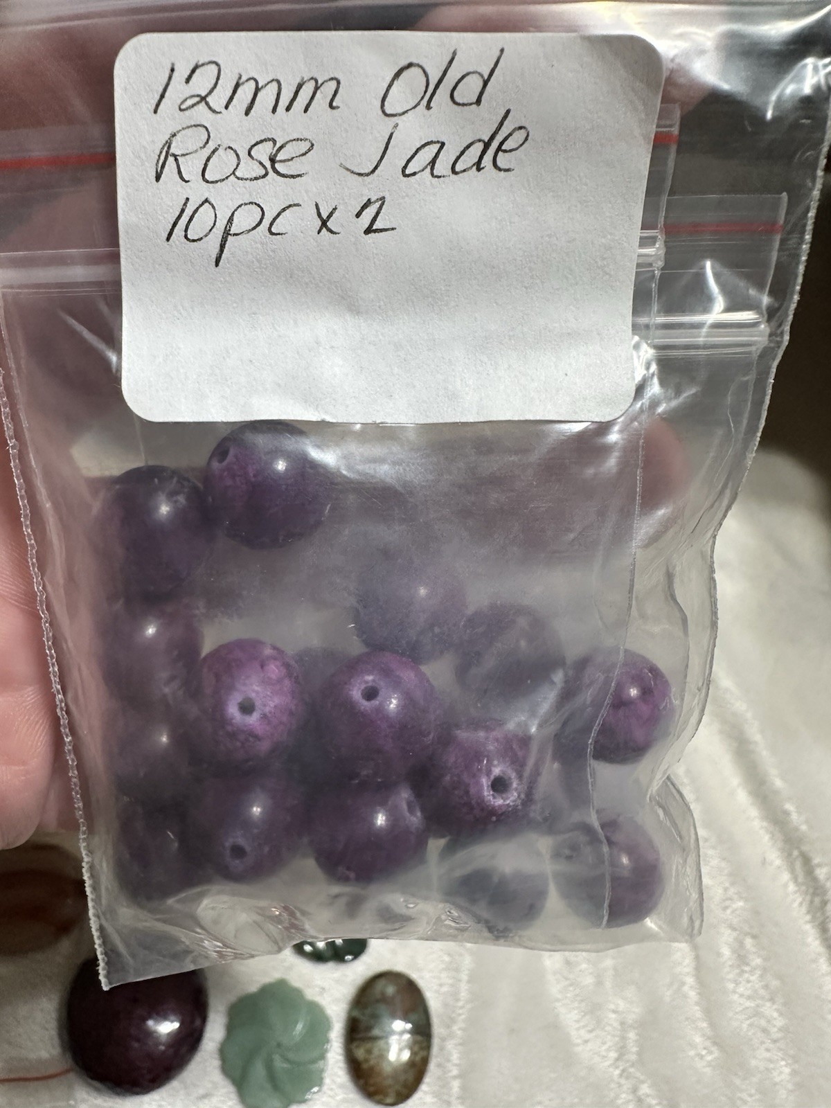 Lot 2lbs + Misc Stones Beads Jasper Jade Chrystal Jewelry Craft New Old Stock