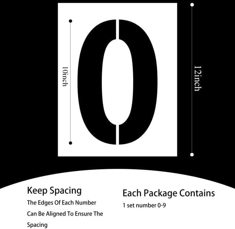 12 Inch Large Number Stencils Reusable Plastic Number Stencils Address Number Pa