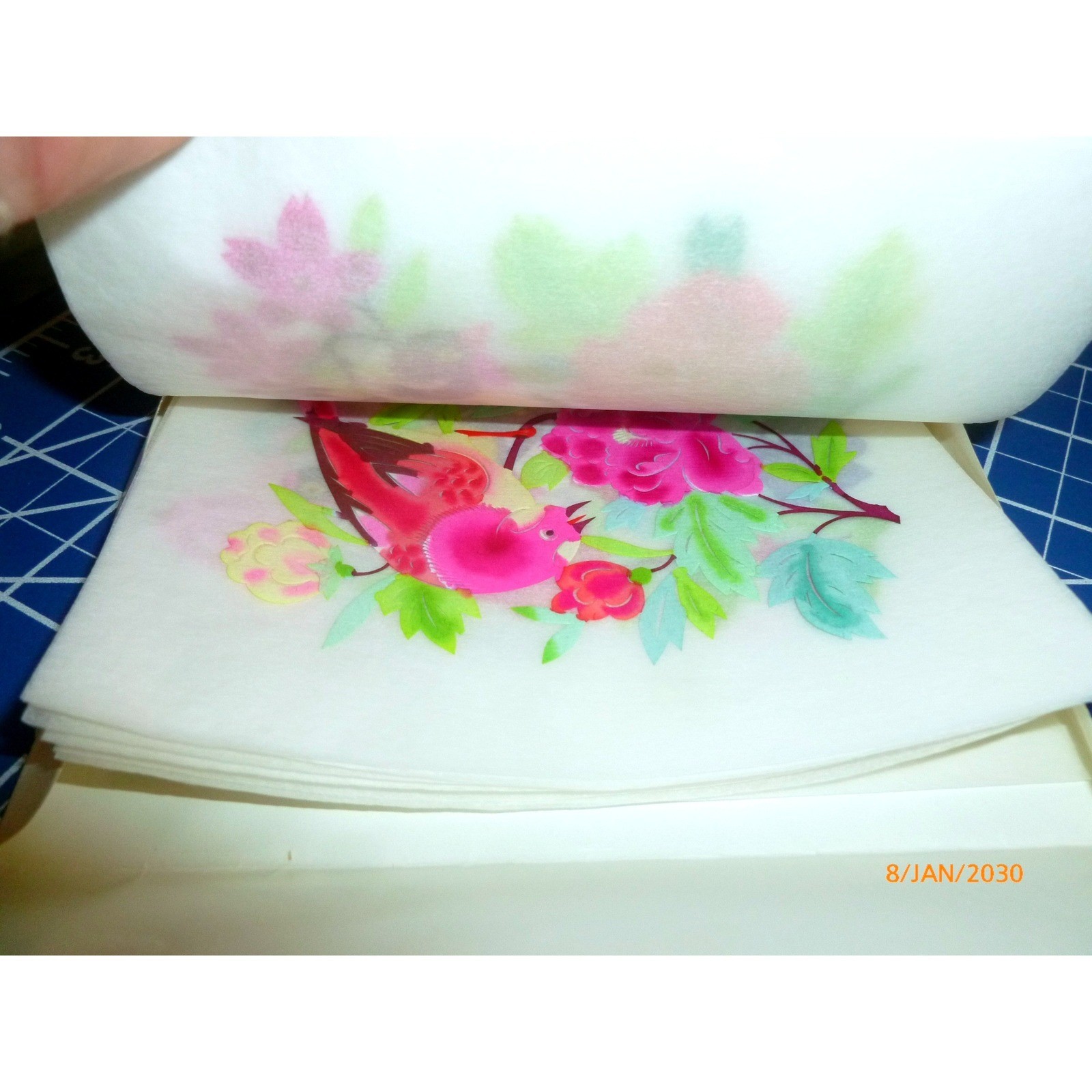 Vintage Chinese Paper Cutouts Complete Set 10 Tientsin Arts & Crafts Hand Dyed