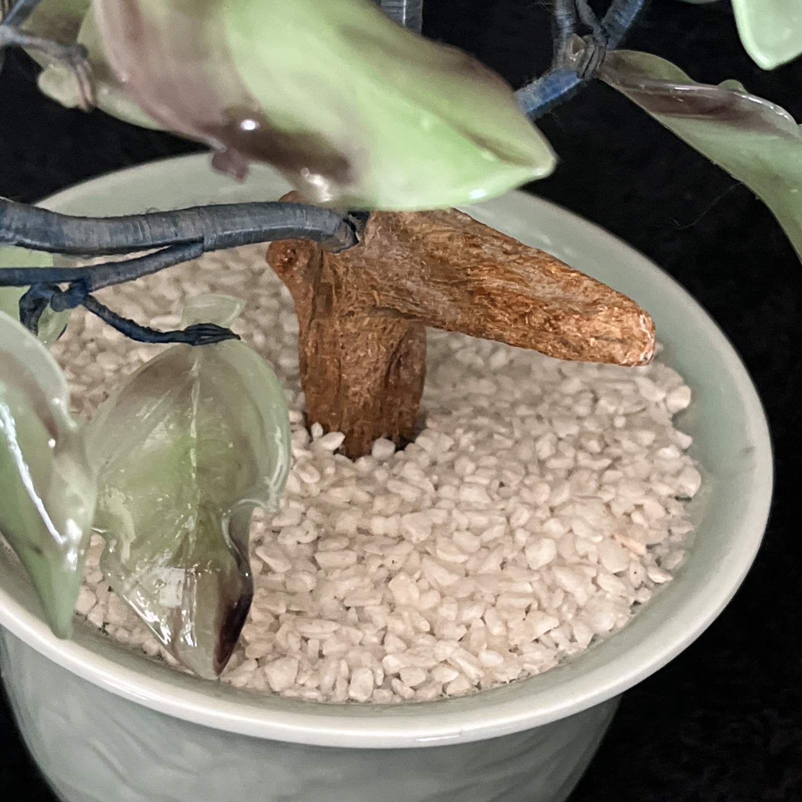 Vintage Agate Glass Stone Beaded Hand Carved/Crafted/Wired Bonsai Tree 12″ 1950s
